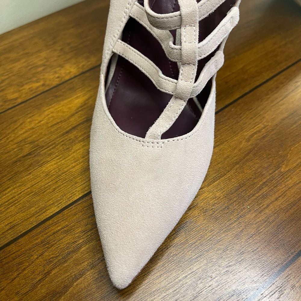 BCBGeneration Beige Suede Heels - Picture 8 of 10
